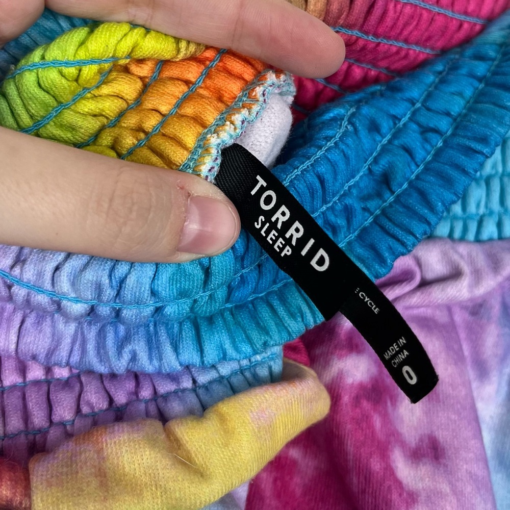 Torrid Sleep Colorful Tie Dye Pull-On Smocked Waist Loungewear Shorts - Picture 5 of 6